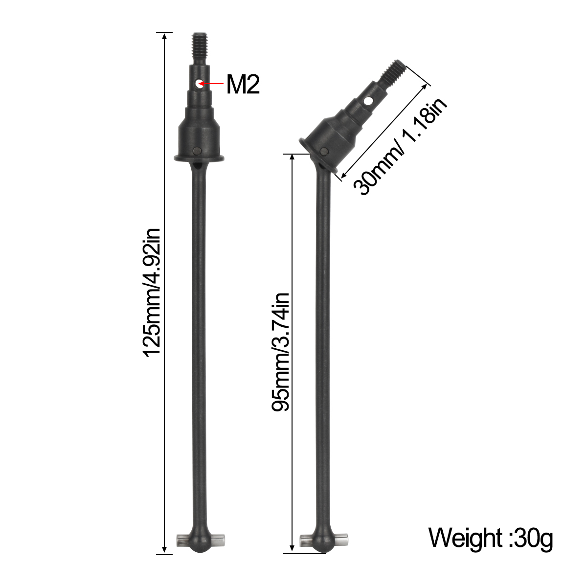 2Pcs Hard Steel Front Rear CVD - đánh giá và giá Rc Hobby Racing
