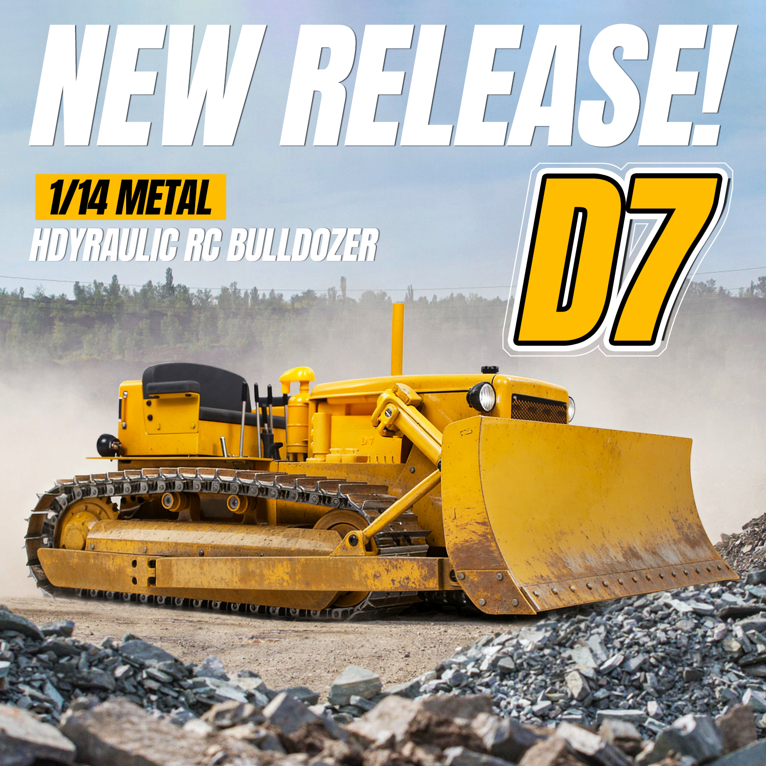 New 1/14 D7 CNC RC Hydraulic B - đánh giá và giá Rc Hobby Models