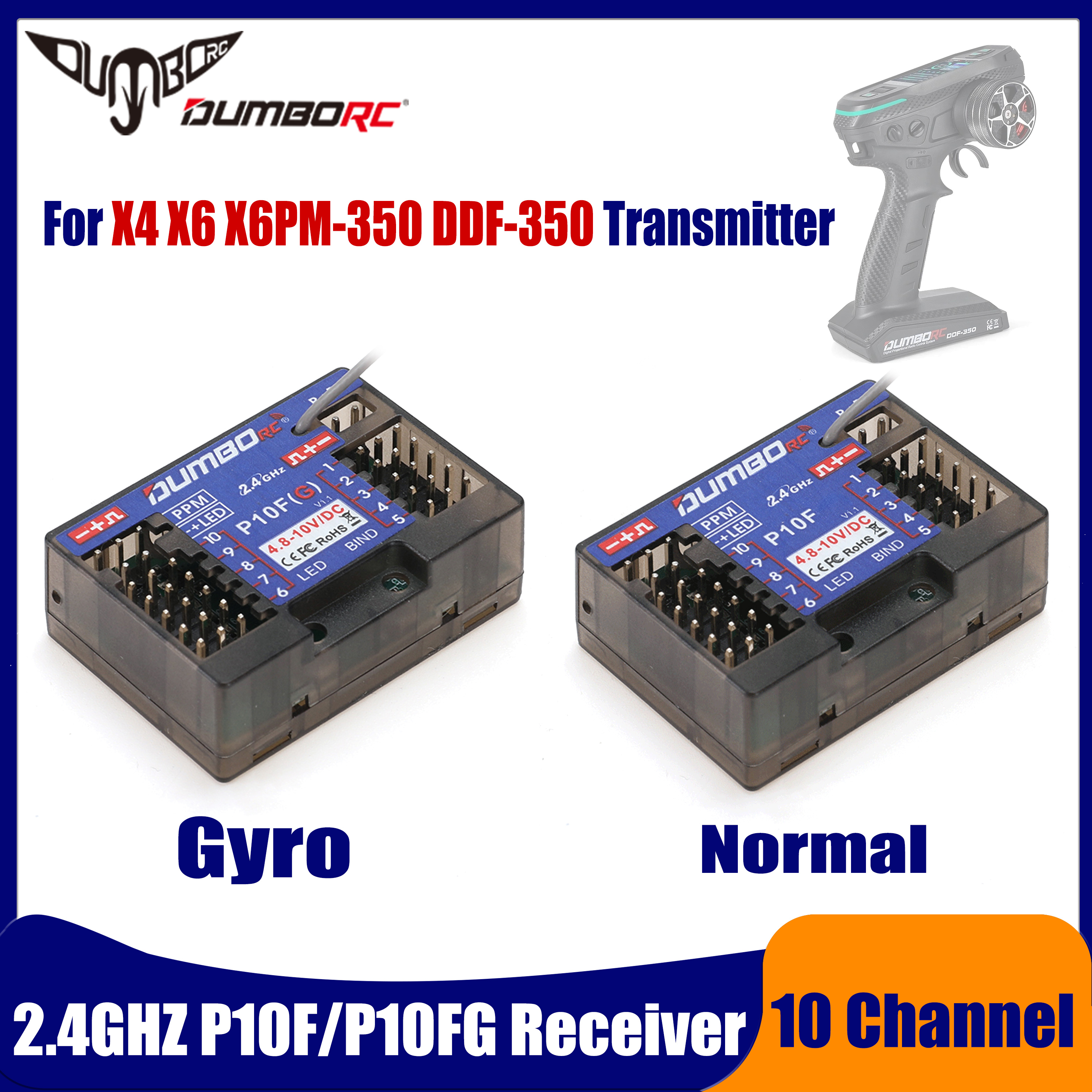 DUMBORC 2.4G 10CH P10F/P10FG G - đánh giá và giá Rc Hobbyking