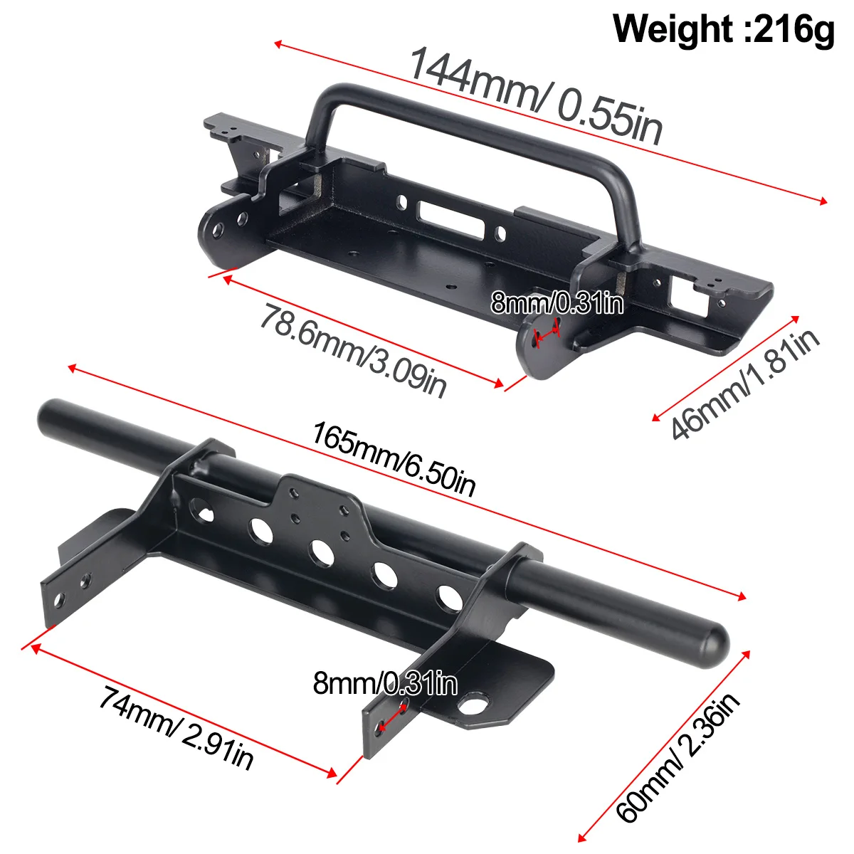 Metal Front and Rear Bumper fo - đánh giá và giá Rc Hobby Racing