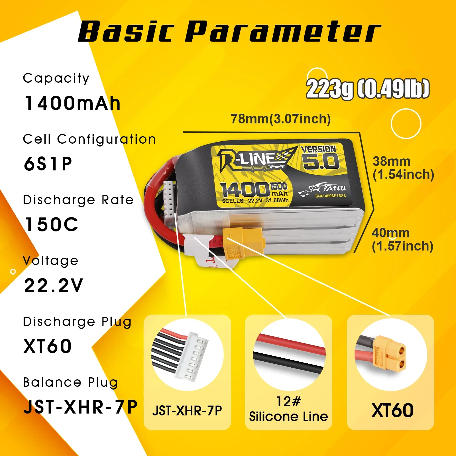 Tattu R-Line 1200mAh 1400mAh 6 - đánh giá và giá Rc Hobbyking