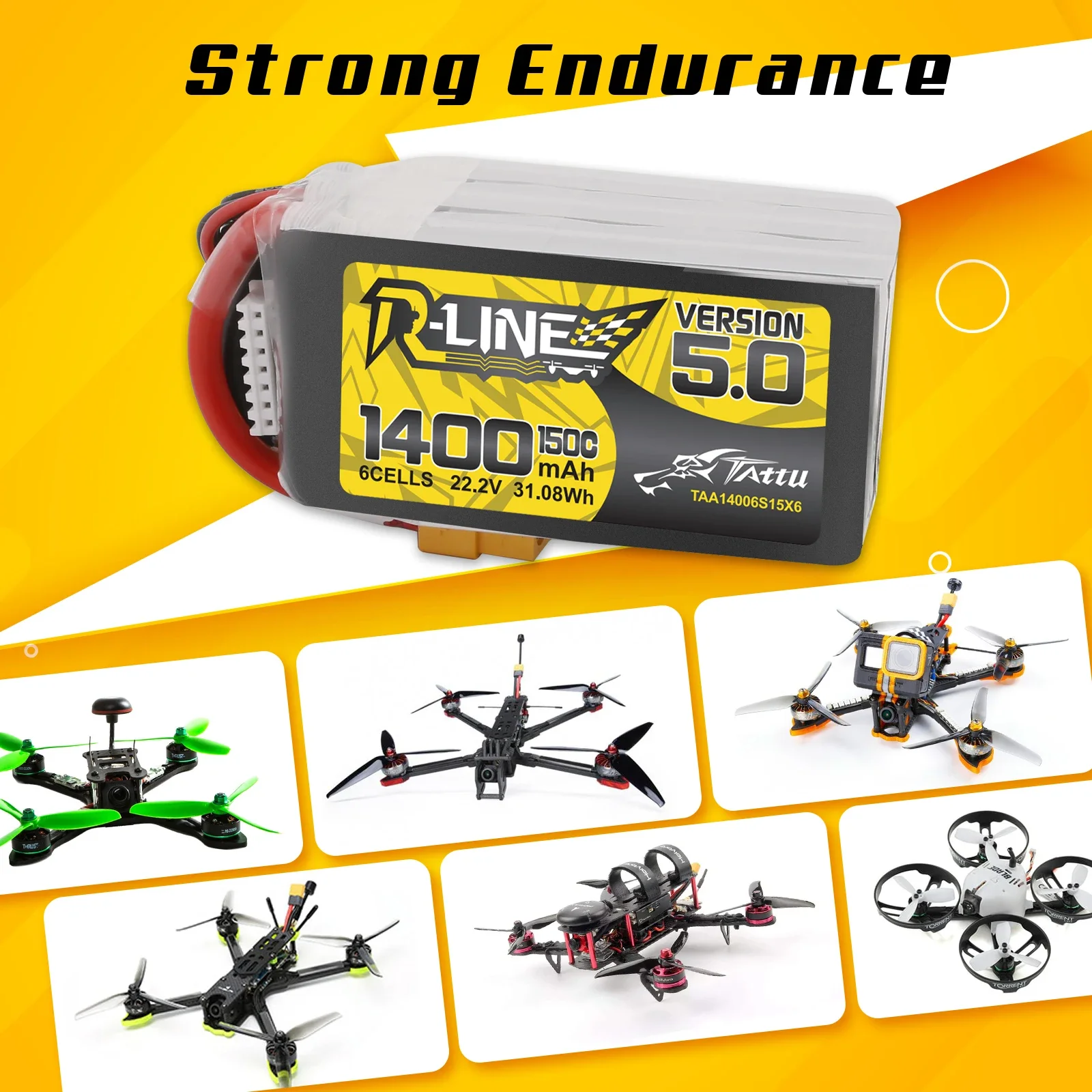 Tattu R-Line 1200mAh 1400mAh 6 - đánh giá và giá Rc Hobbyking