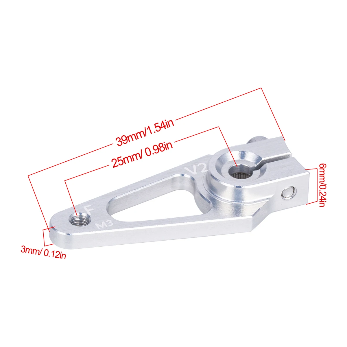 39mm M3 7075 Aluminum 25T Serv - đánh giá và giá Rc Hobby Racing
