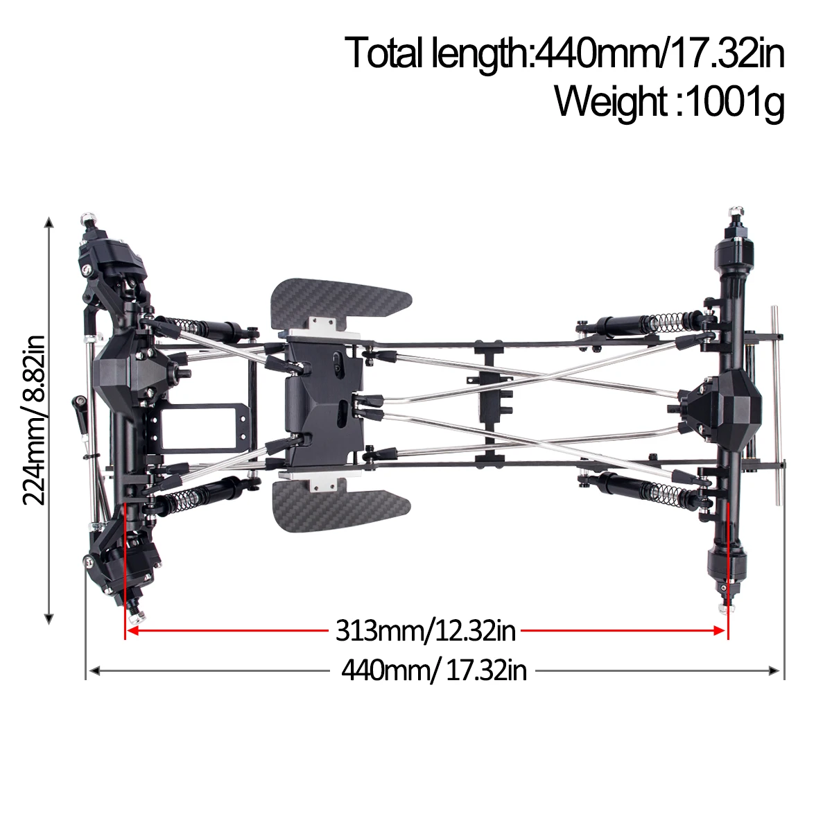 Carbon Fiber LCG Chassis Kit w - đánh giá và giá Rc Hobby Kit
